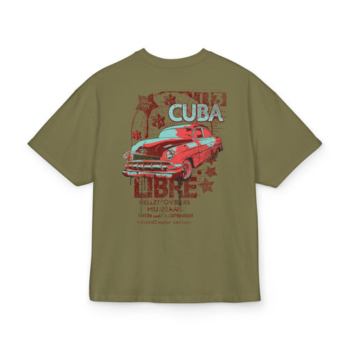 Cuba Libre Vintage Car Unisex Oversized Graphic Tee
