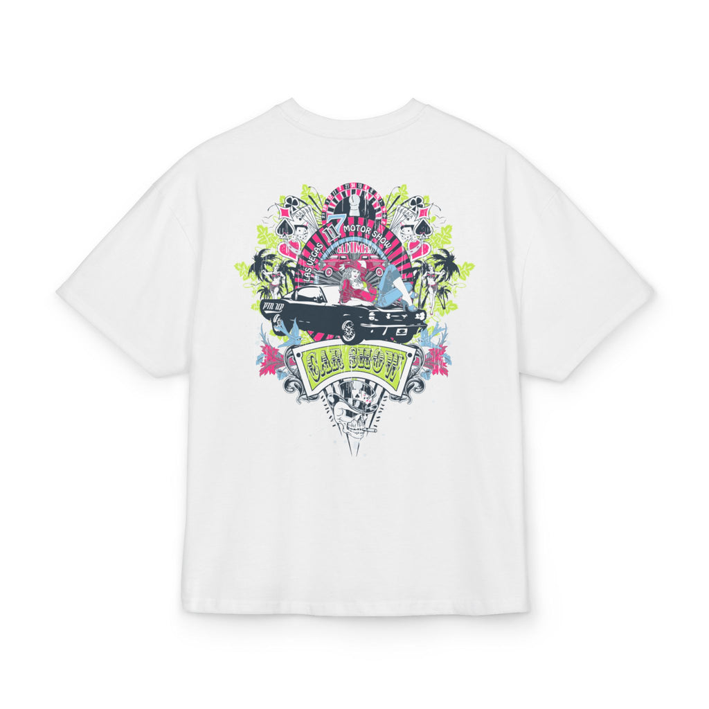 Vintage Car Show Unisex Oversized Graphic Tee