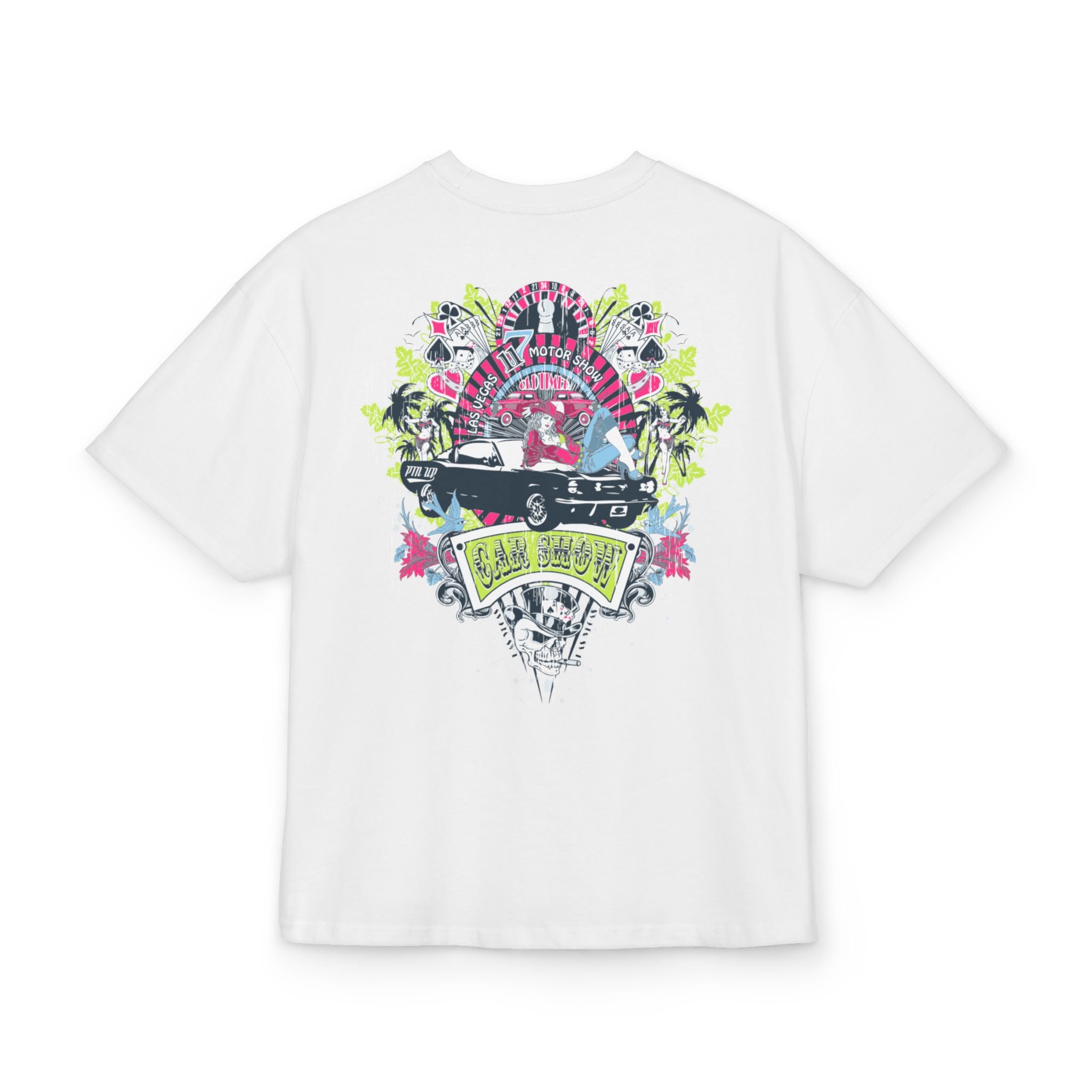 Vintage Car Show Unisex Oversized Graphic Tee