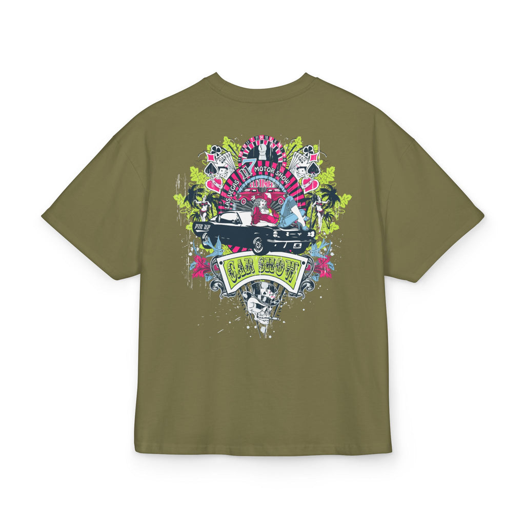 Vintage Car Show Unisex Oversized Graphic Tee