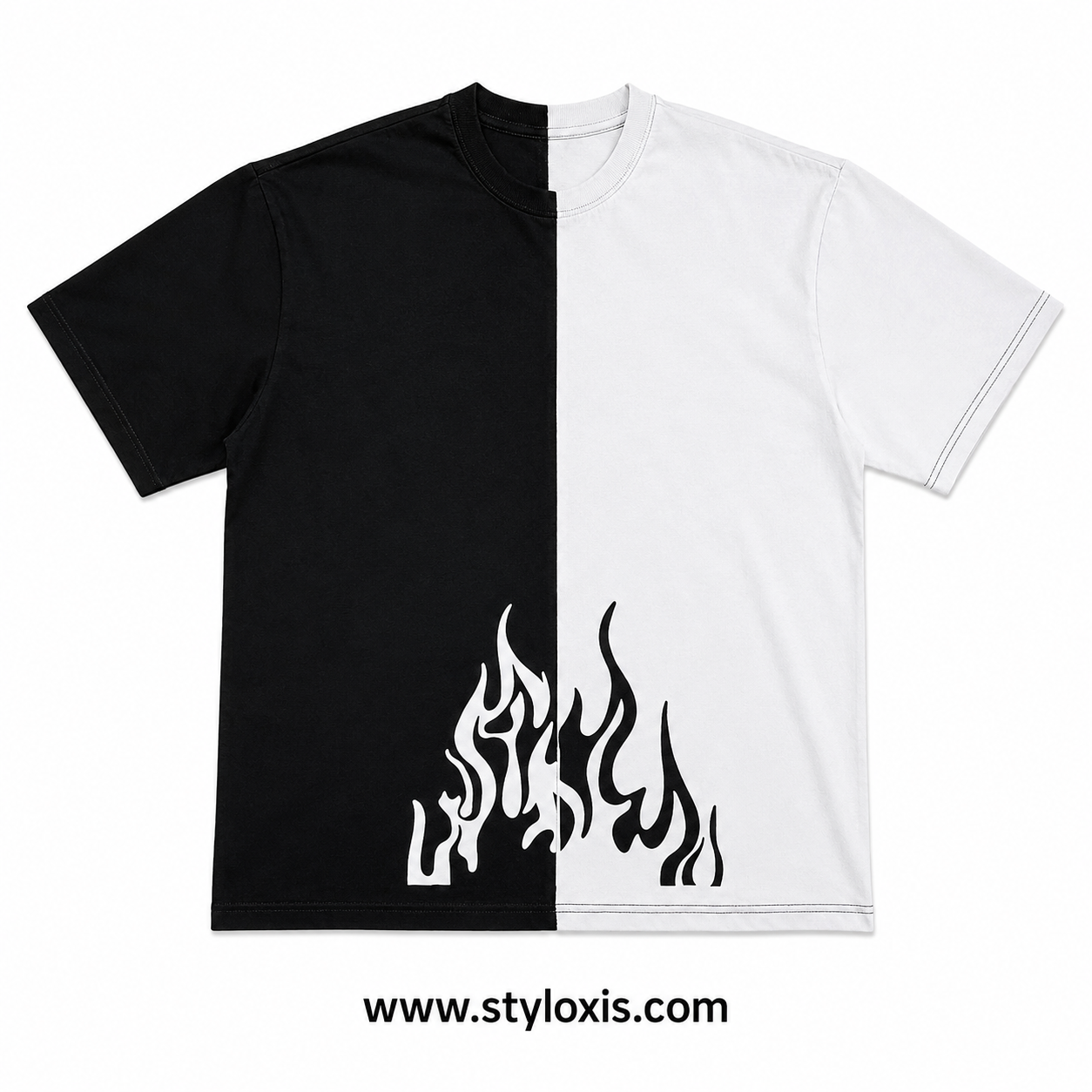 Dual Tone Flame Co-Ord Set | Premium Unisex T-Shirt & Shorts Summer Outfit