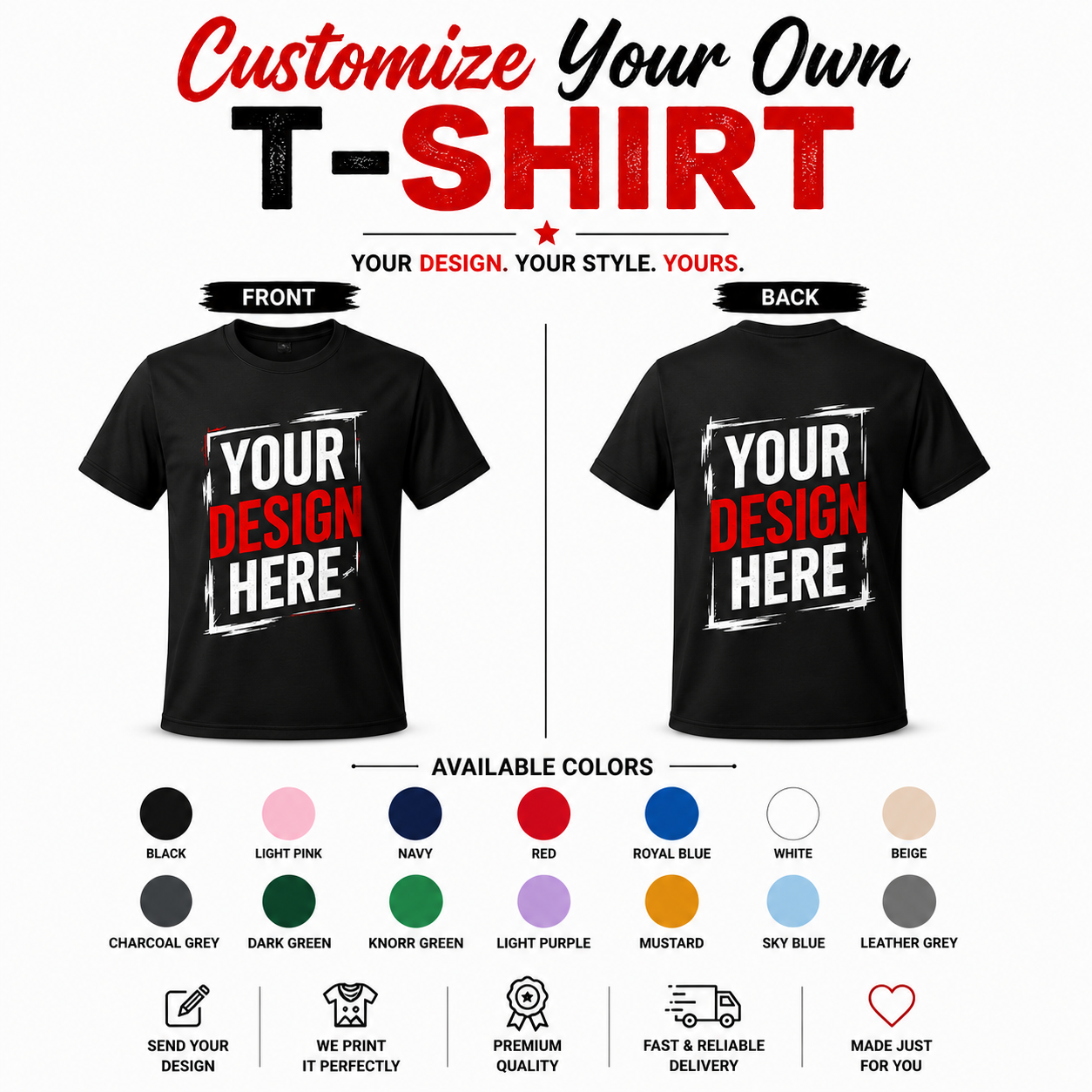 Customize Your Own T-Shirt, Hoodie & Apparel – Personalized Print Collection