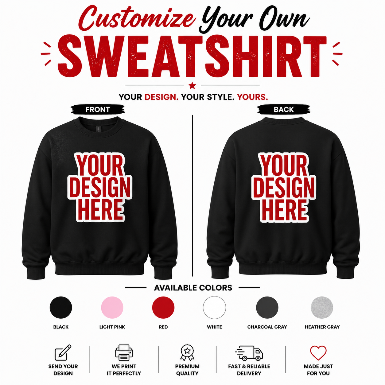 Customize Your Own T-Shirt, Hoodie & Apparel – Personalized Print Collection