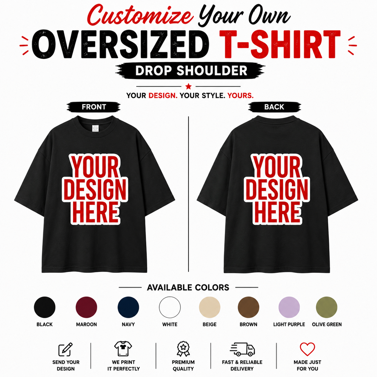 Customize Your Own T-Shirt, Hoodie & Apparel – Personalized Print Collection