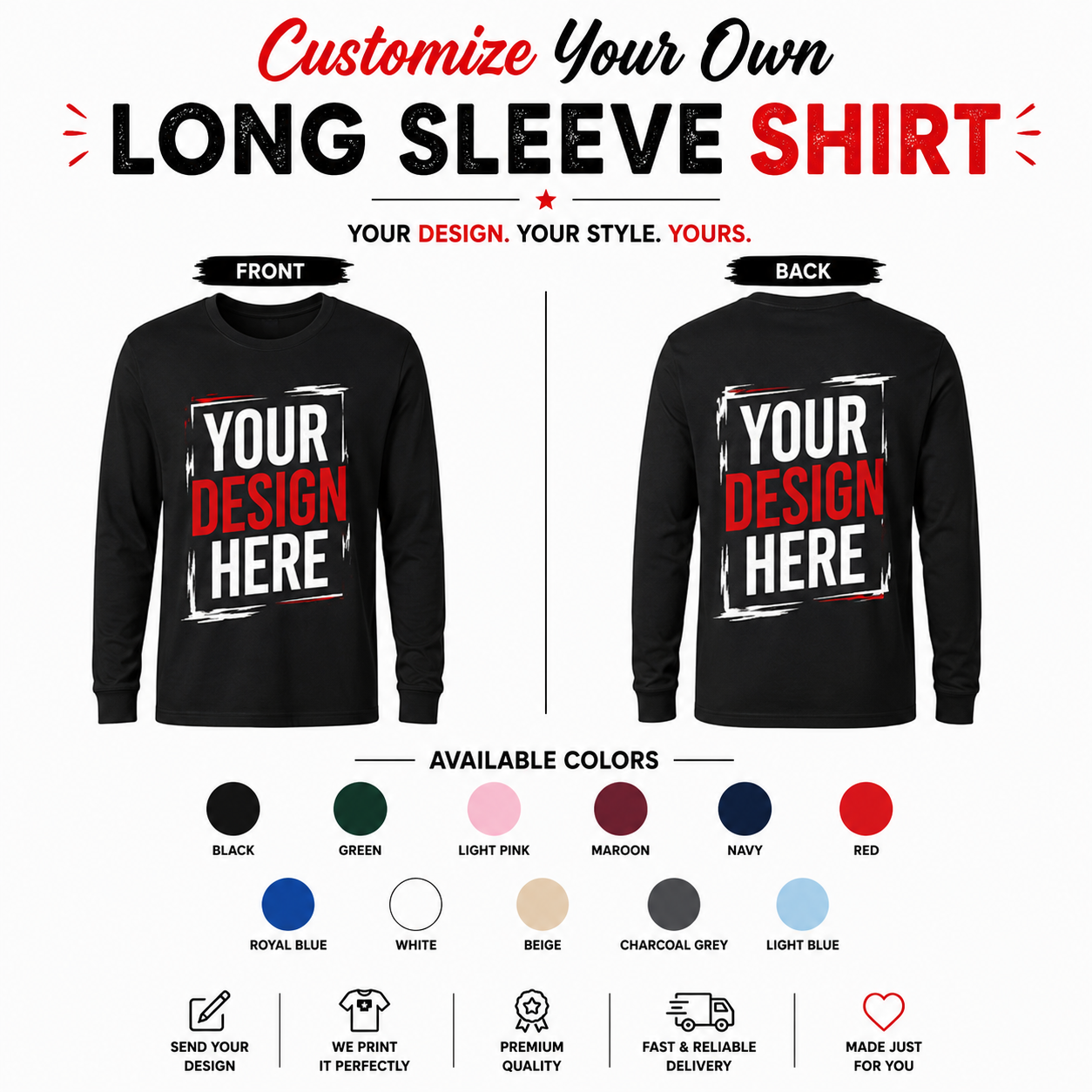 Customize Your Own T-Shirt, Hoodie & Apparel – Personalized Print Collection
