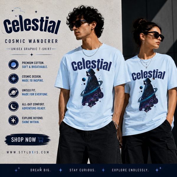 Celestial Cosmic Wanderer Unisex Graphic T-Shirt