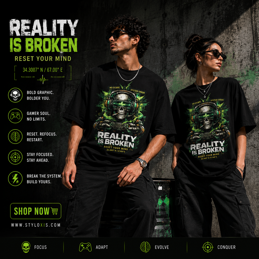 Reality Is Broken Premium Oversized Tee