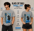 Black Cat Skull Graphic Unisex T-Shirt