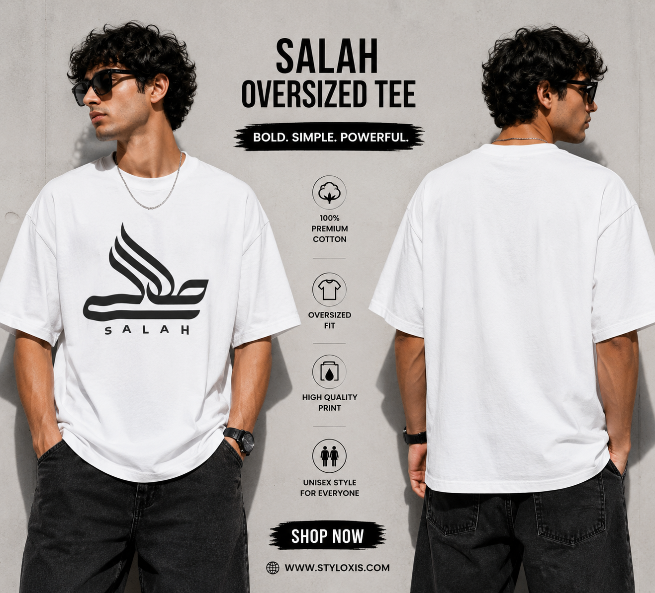 Salah Drop-Shoulder Oversized Tee
