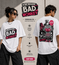 Beware Bad Monkey Graphic Unisex Drop-Shoulder Oversized Tee