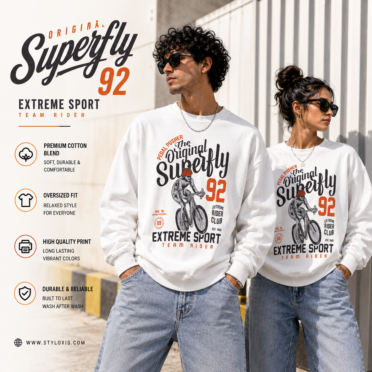 Original Superfly 92 Extreme Sport Unisex Graphic Sweatshirt