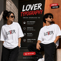 Lover Typography Unisex Oversized Tee