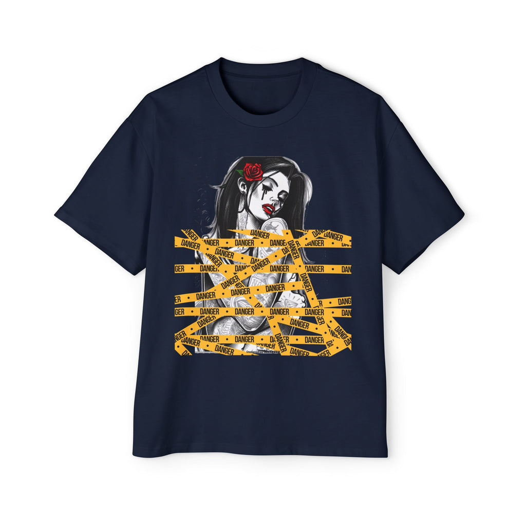 Dark Rose Unisex Streetwear Graphic Oversized Tee