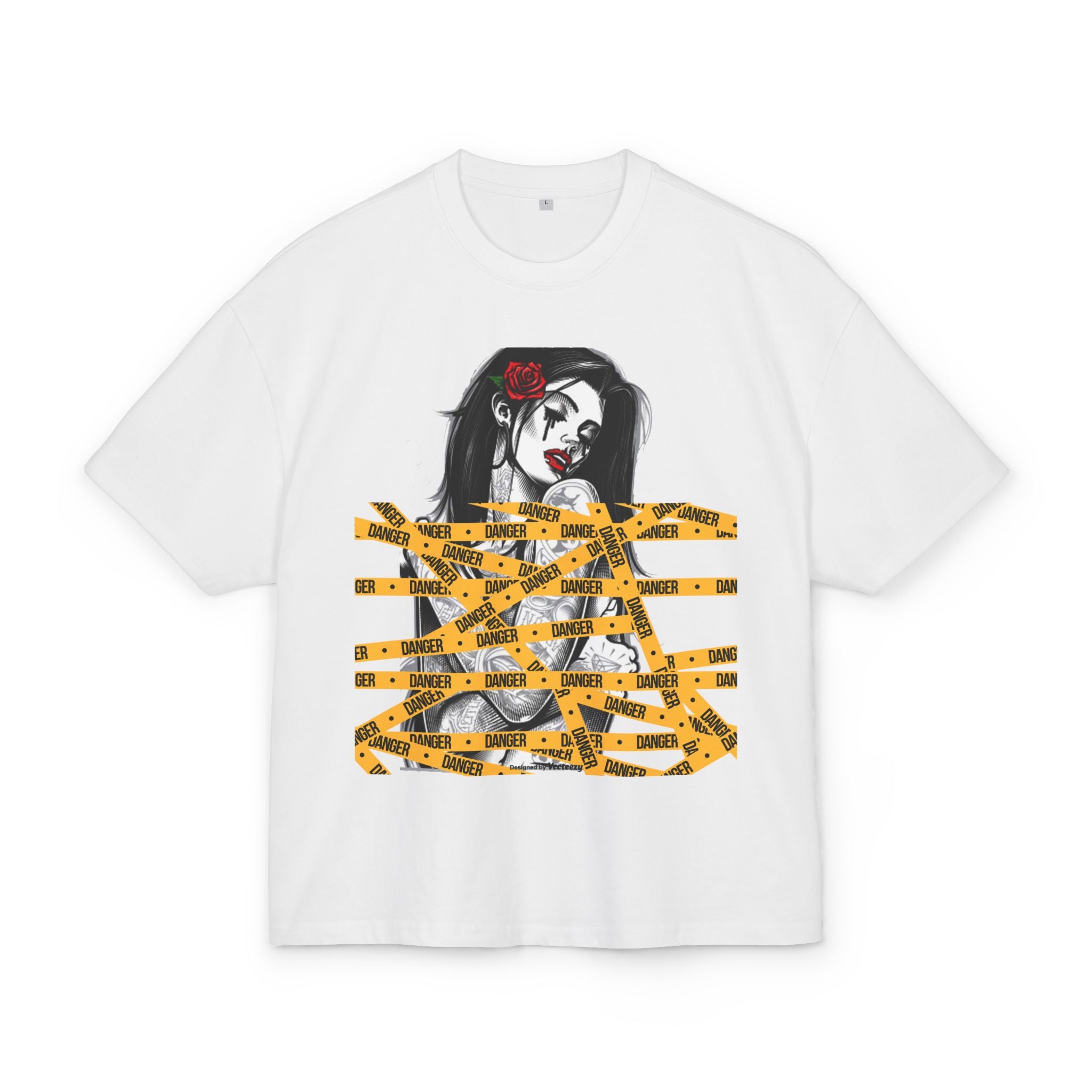 Dark Rose Unisex Streetwear Graphic Oversized Tee