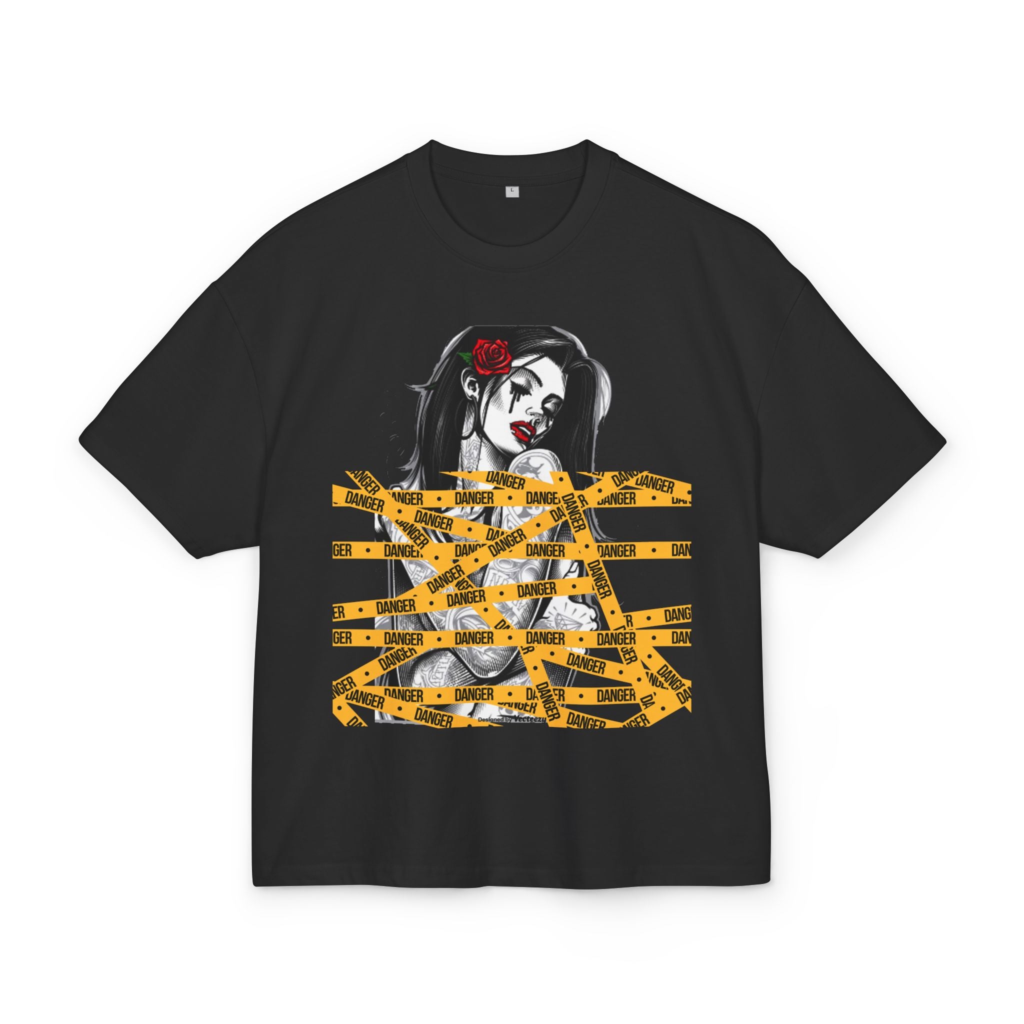 Dark Rose Unisex Streetwear Graphic Oversized Tee
