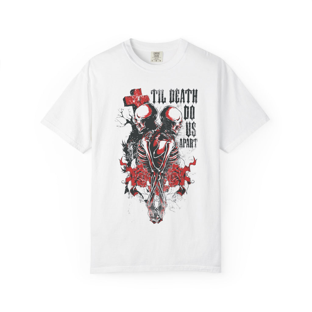 Till De*th Do Us Apart” Gothic Graphic T-Shirt