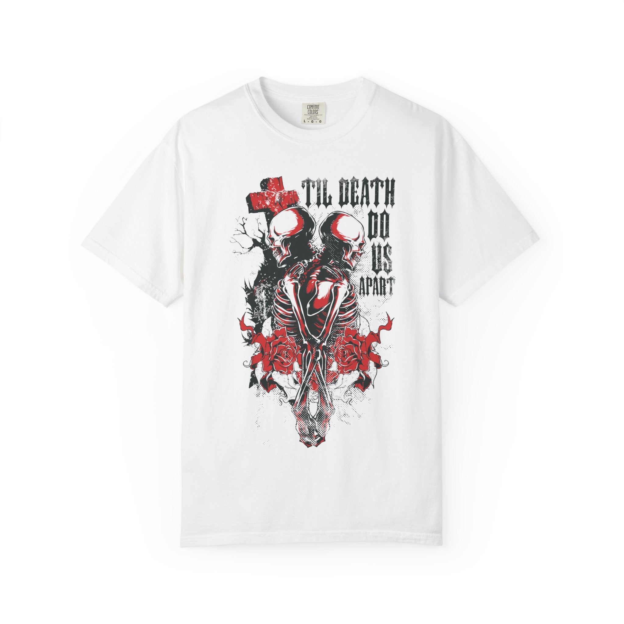 Till De*th Do Us Apart” Gothic Graphic T-Shirt