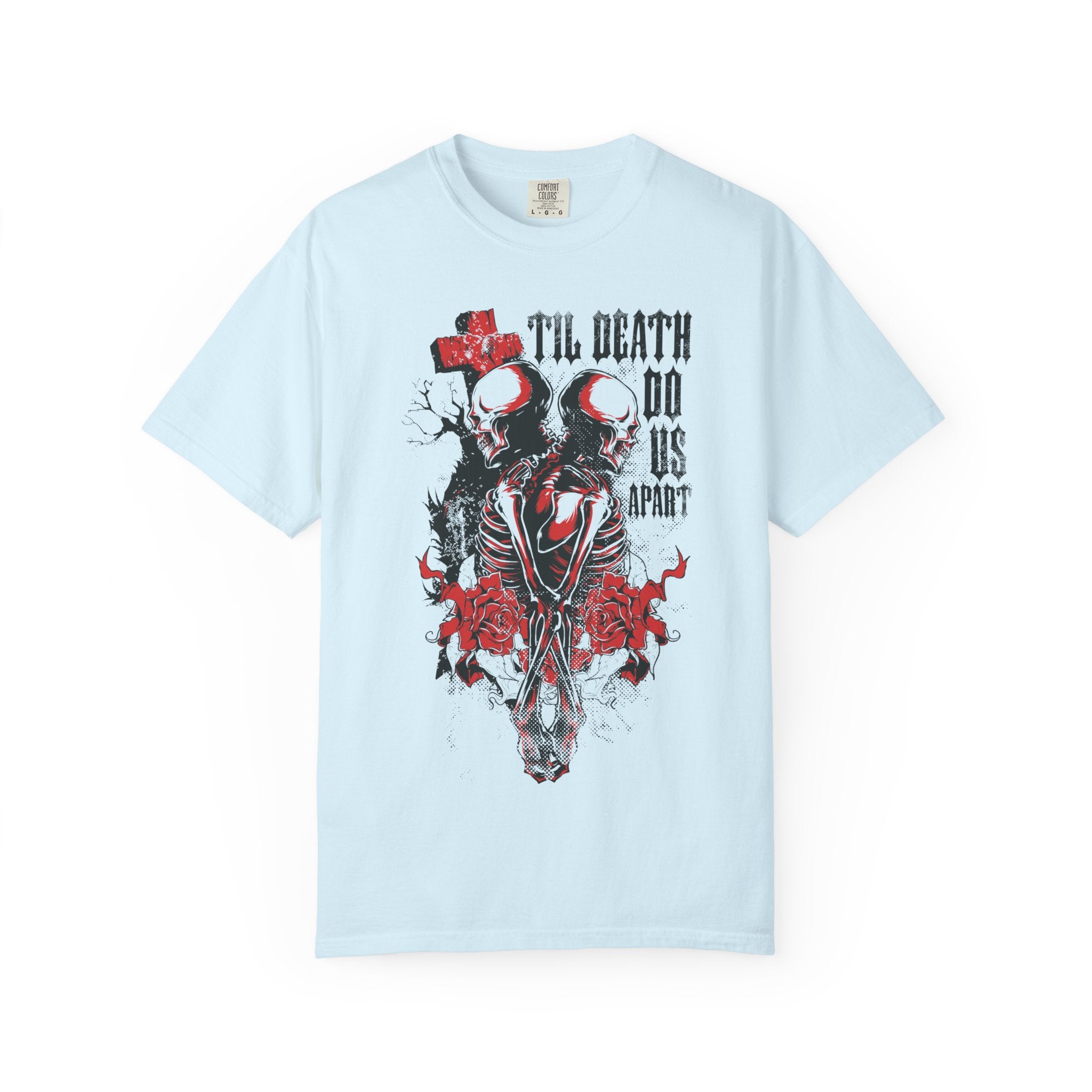 Till De*th Do Us Apart” Gothic Graphic T-Shirt