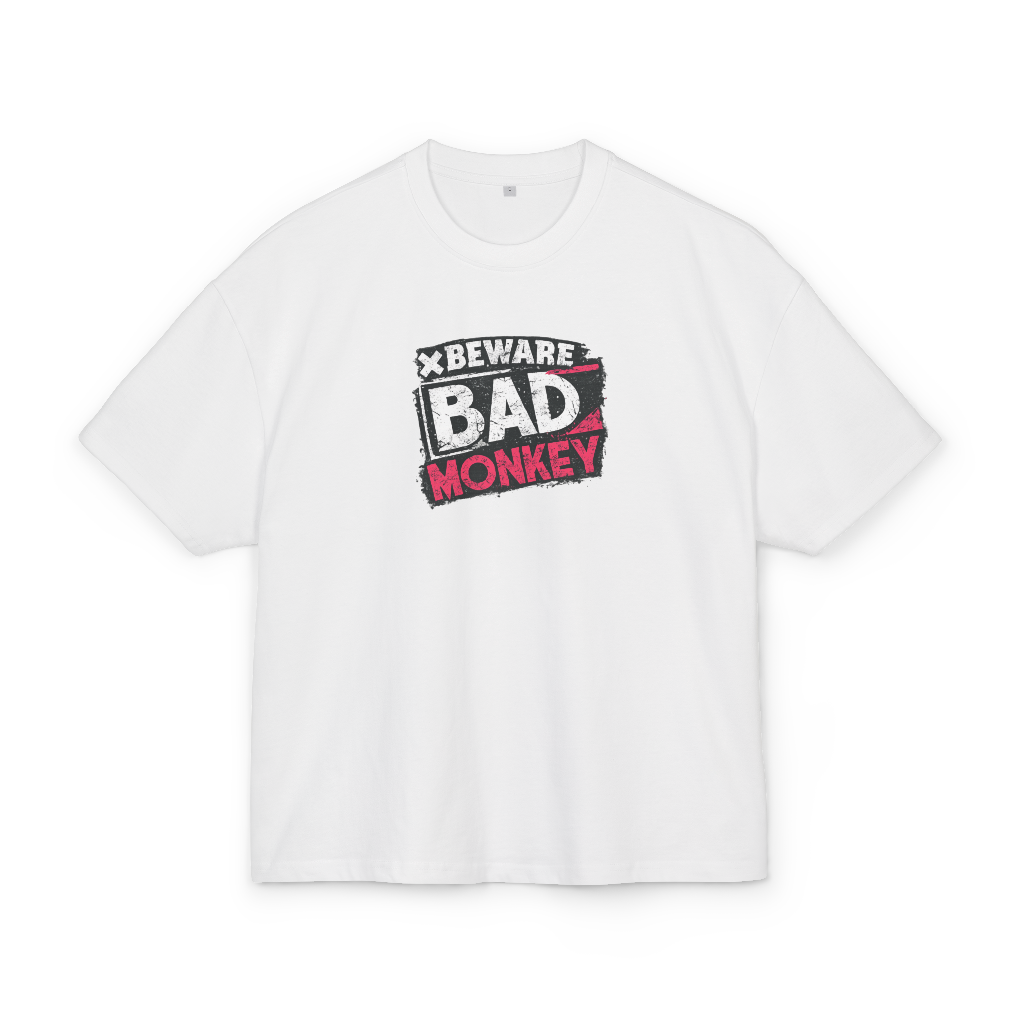 Beware Bad Monkey Graphic Unisex Drop-Shoulder Oversized Tee