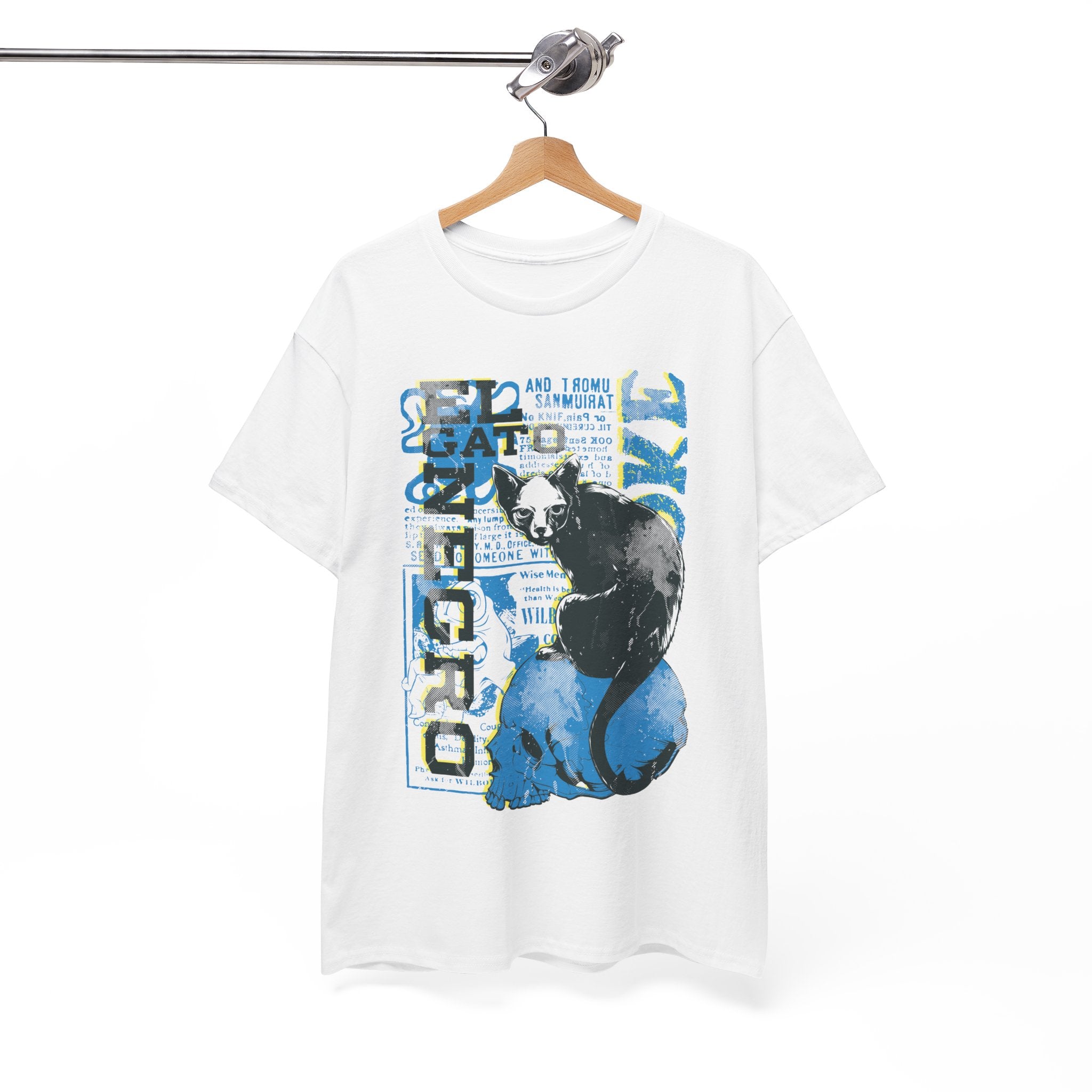 Black Cat Skull Graphic Unisex T-Shirt