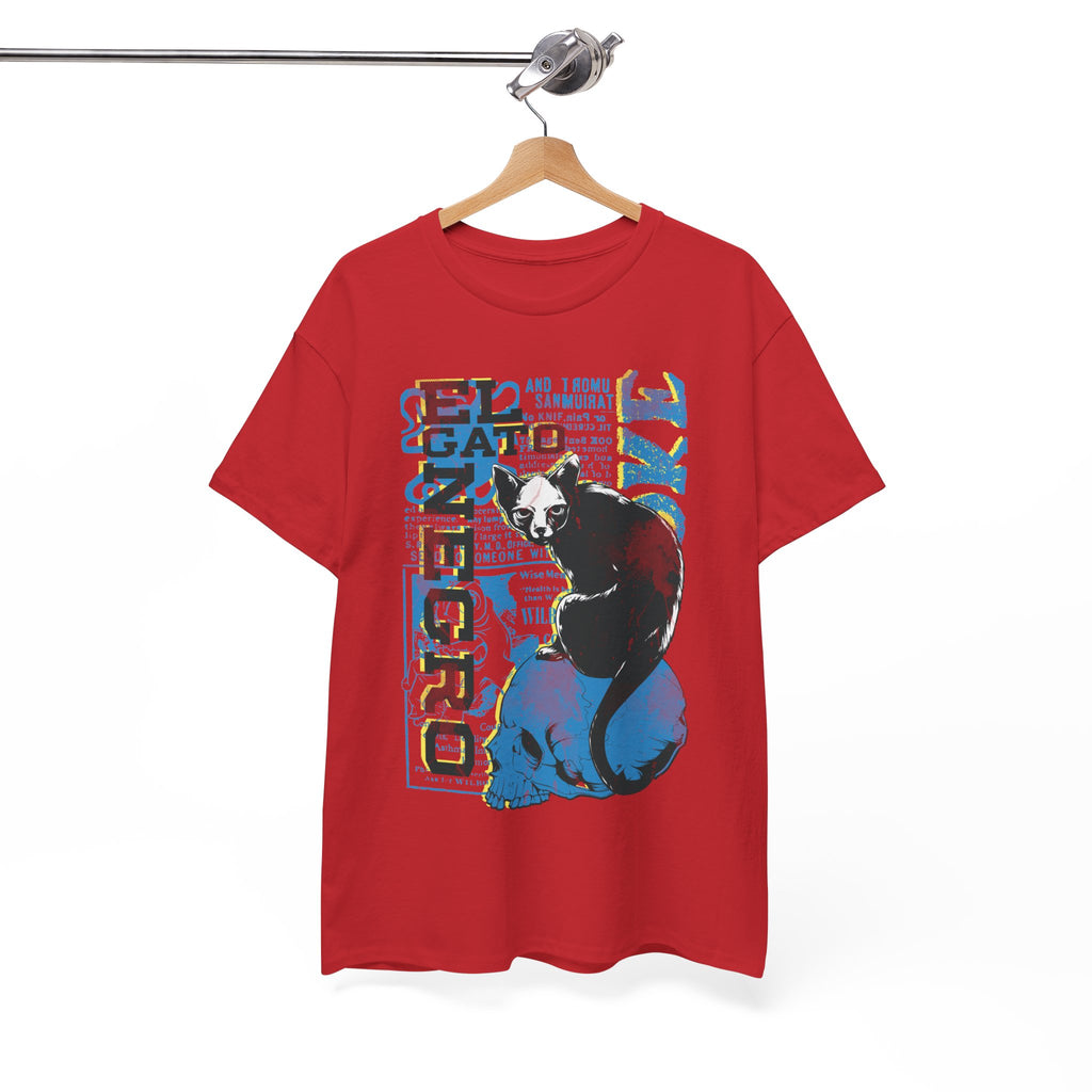 Black Cat Skull Graphic Unisex T-Shirt