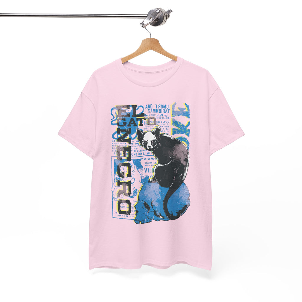 Black Cat Skull Graphic Unisex T-Shirt