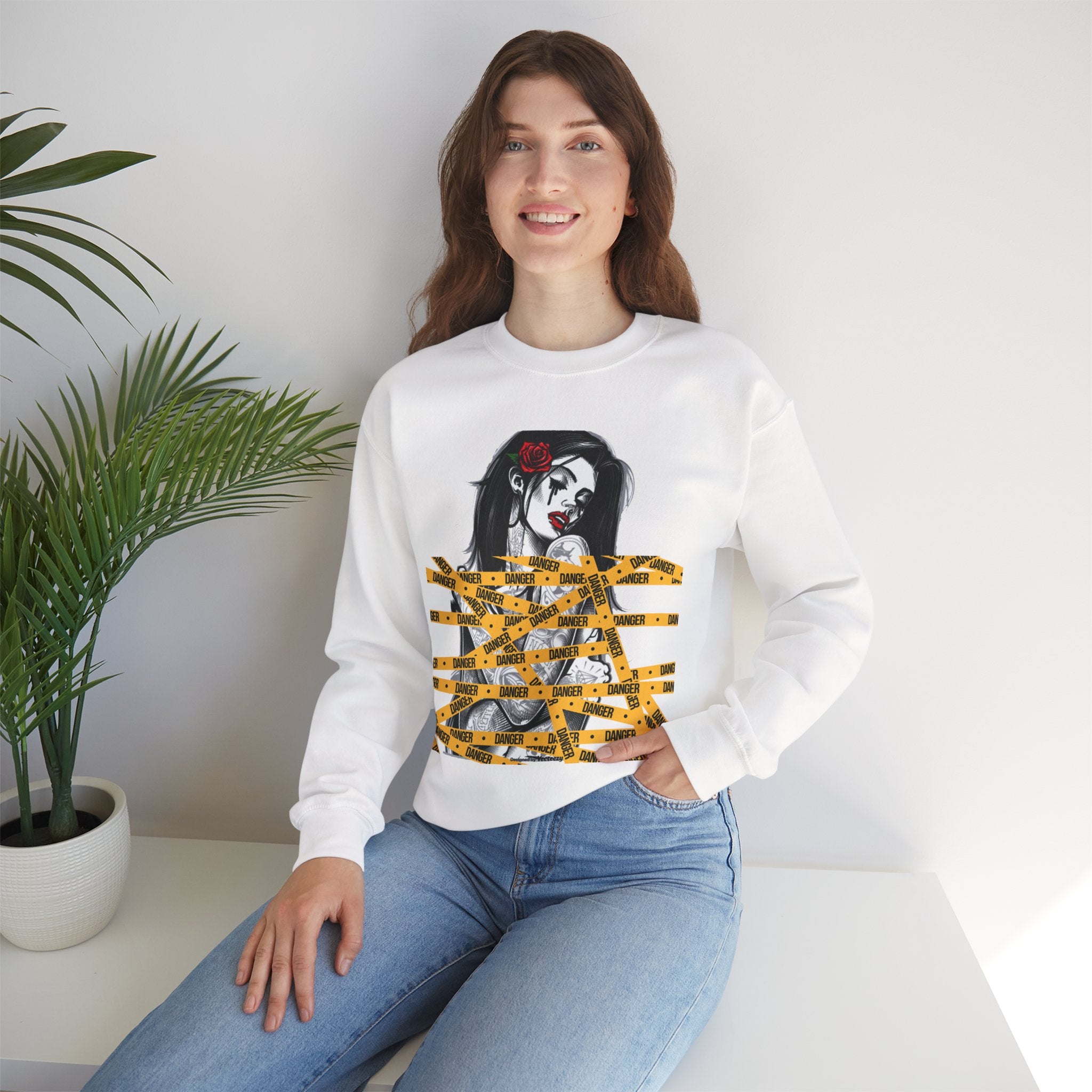 Dark Rose Unisex Premium Streetwear Graphic Sweatshirt