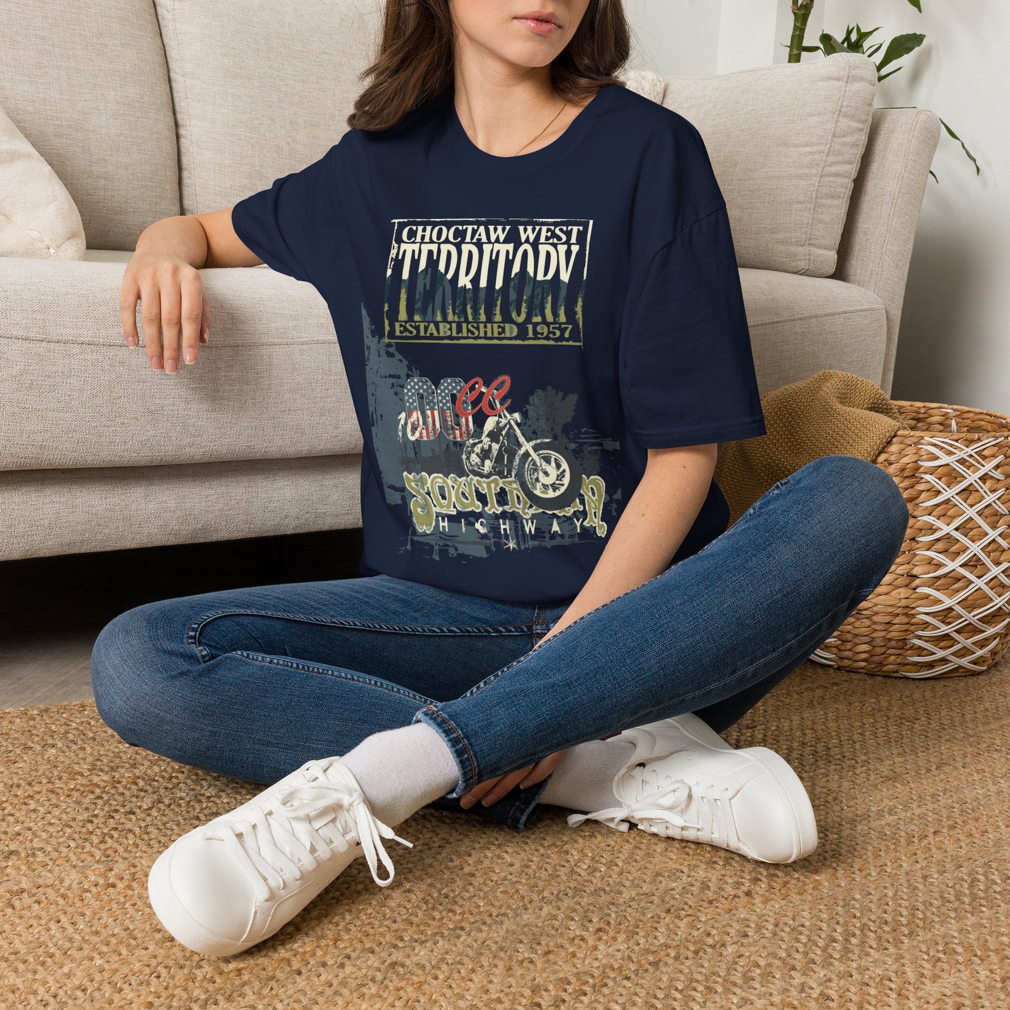 Vintage Motorcycle Artwork Unisex Graphic T-Shirt