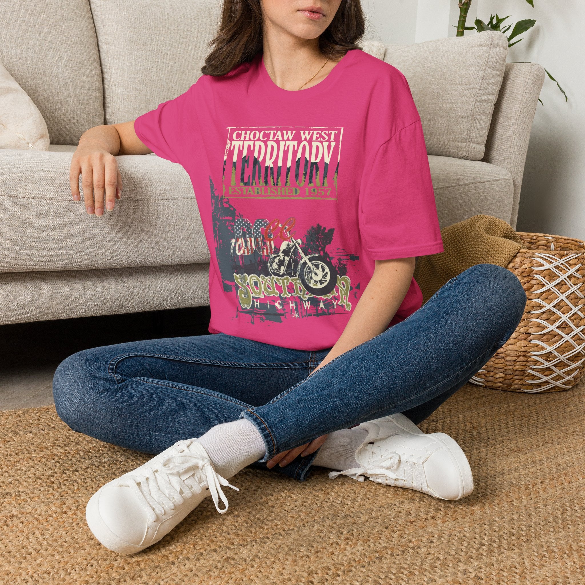 Vintage Motorcycle Artwork Unisex Graphic T-Shirt
