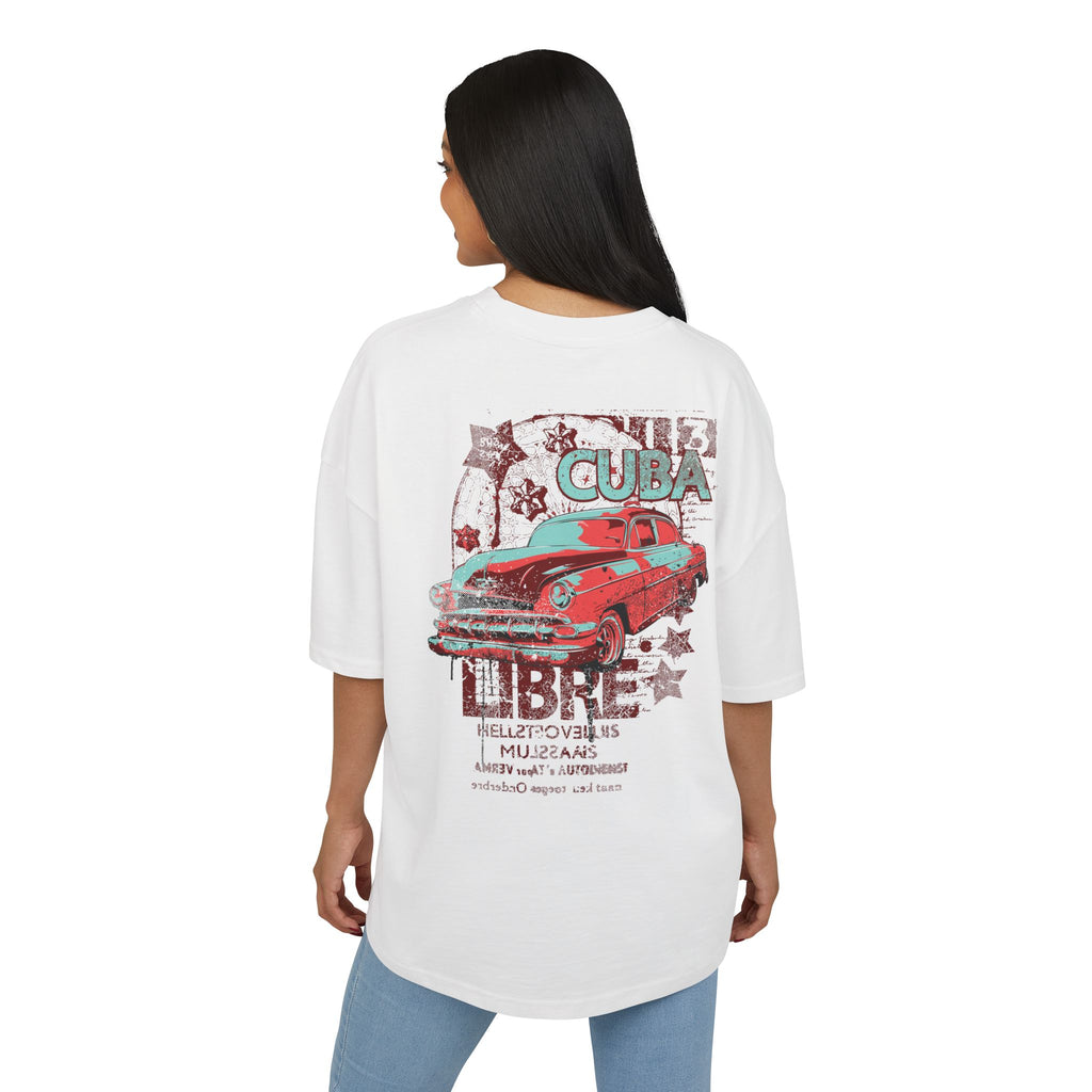 Cuba Libre Vintage Car Unisex Oversized Graphic Tee