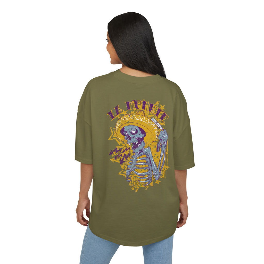 La Muerte Skeleton Graphic Unisex Drop-Shoulder Oversized Tee