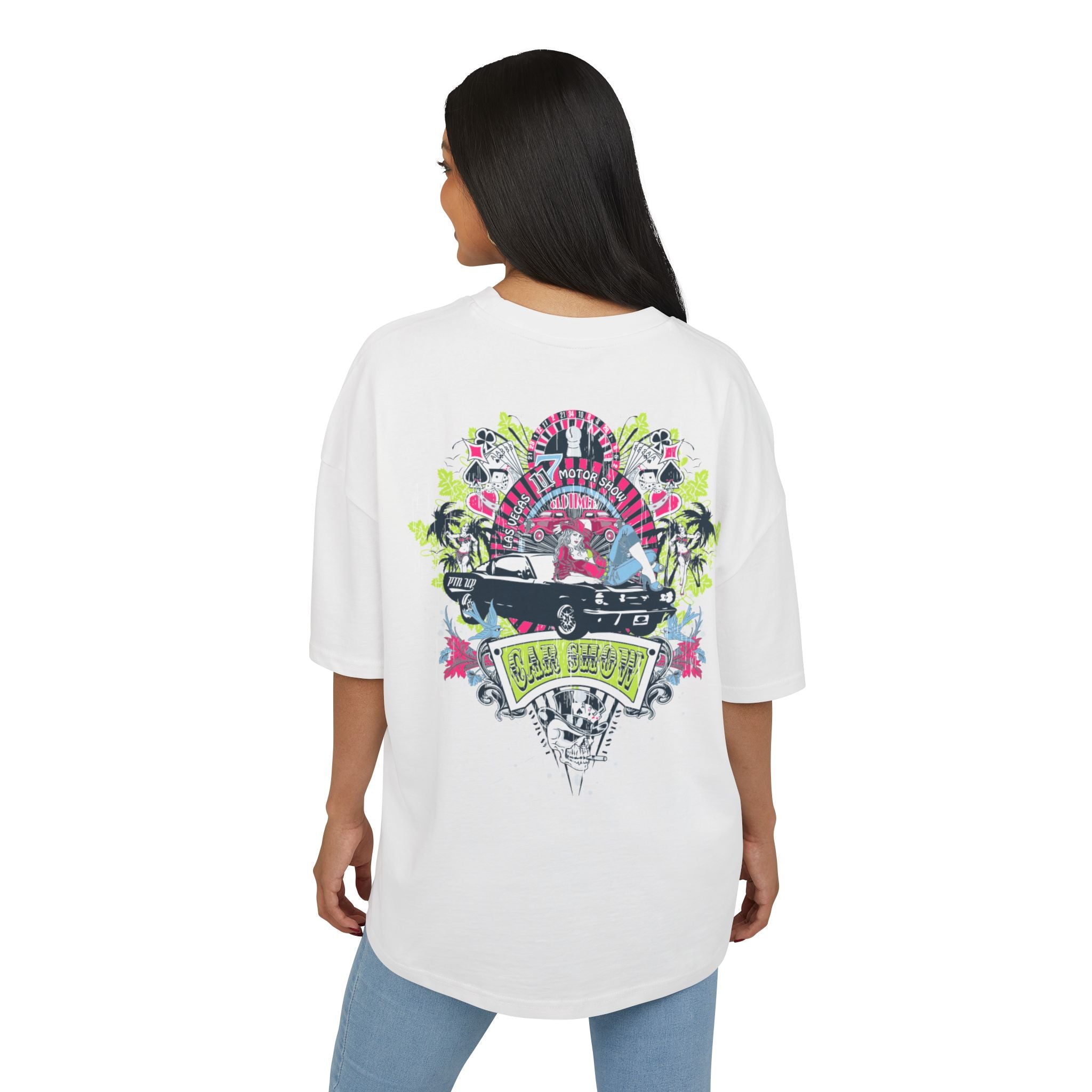 Vintage Car Show Unisex Oversized Graphic Tee