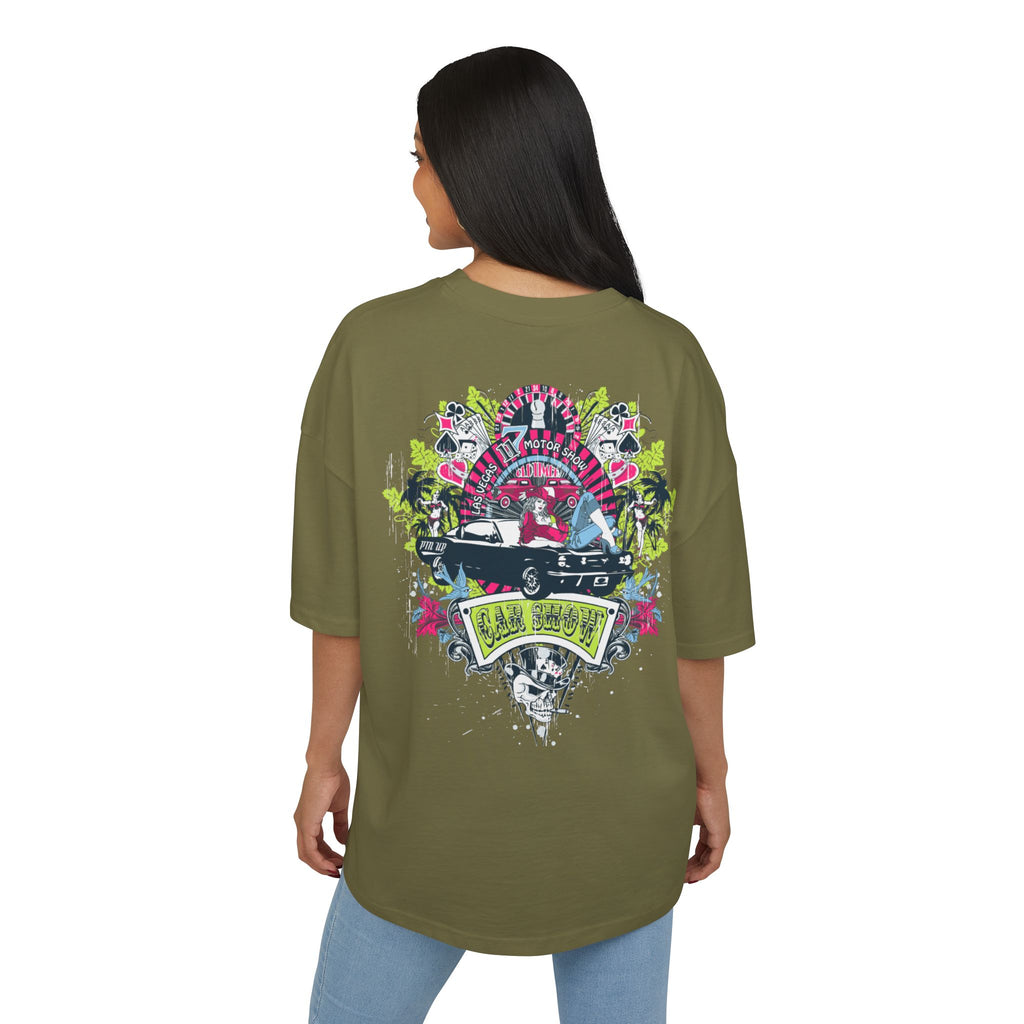 Vintage Car Show Unisex Oversized Graphic Tee