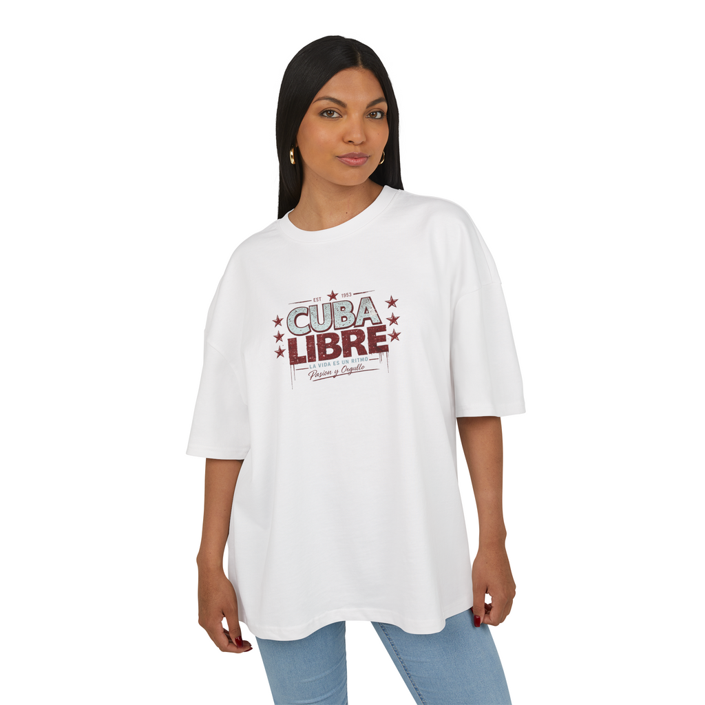 Cuba Libre Vintage Car Unisex Oversized Graphic Tee