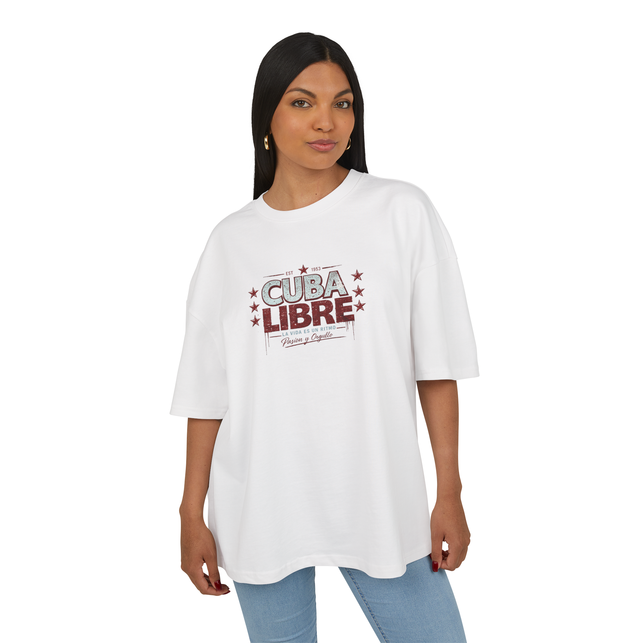 Cuba Libre Vintage Car Unisex Oversized Graphic Tee