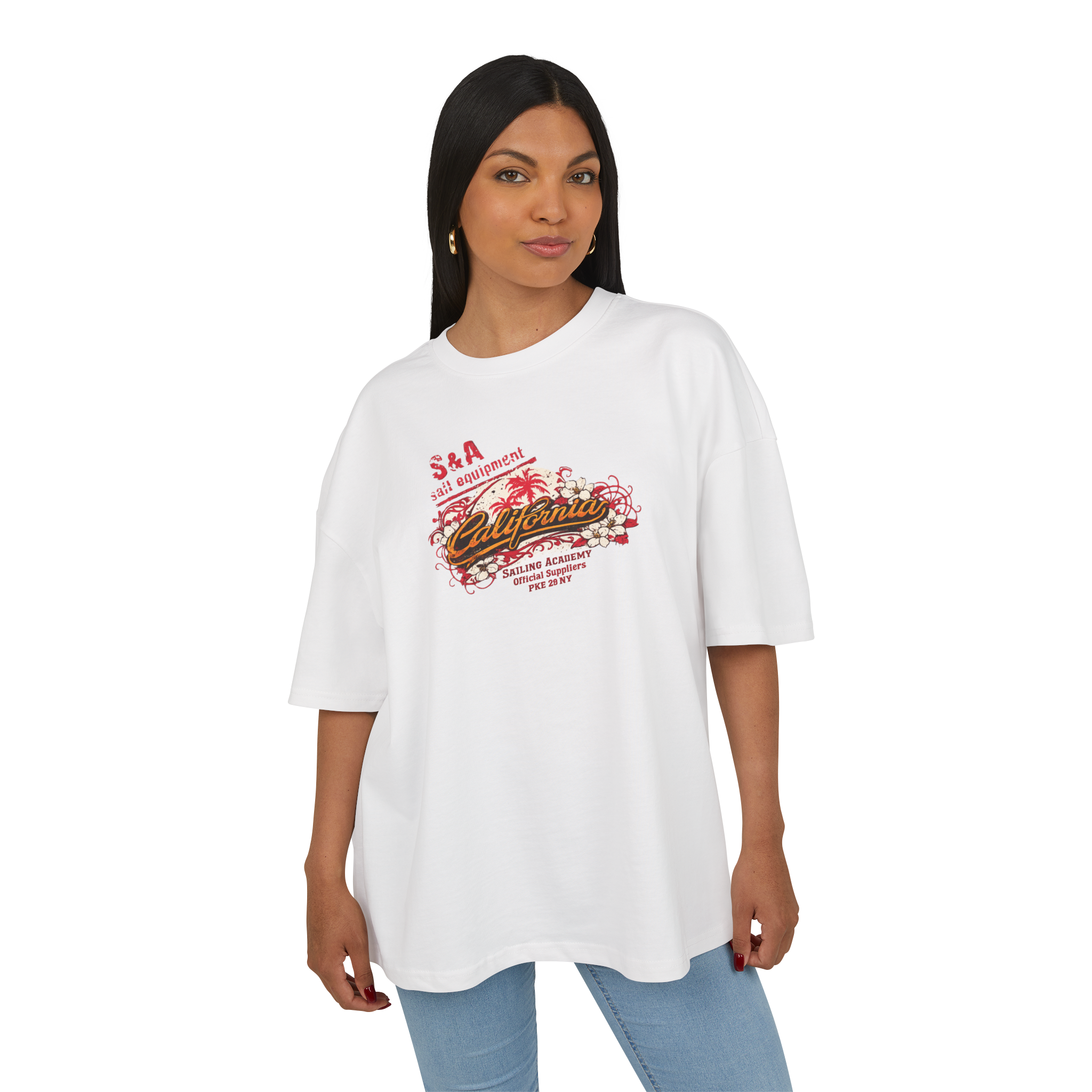 California Vintage Car Graphic Unisex Drop-Shoulder Oversized Tee