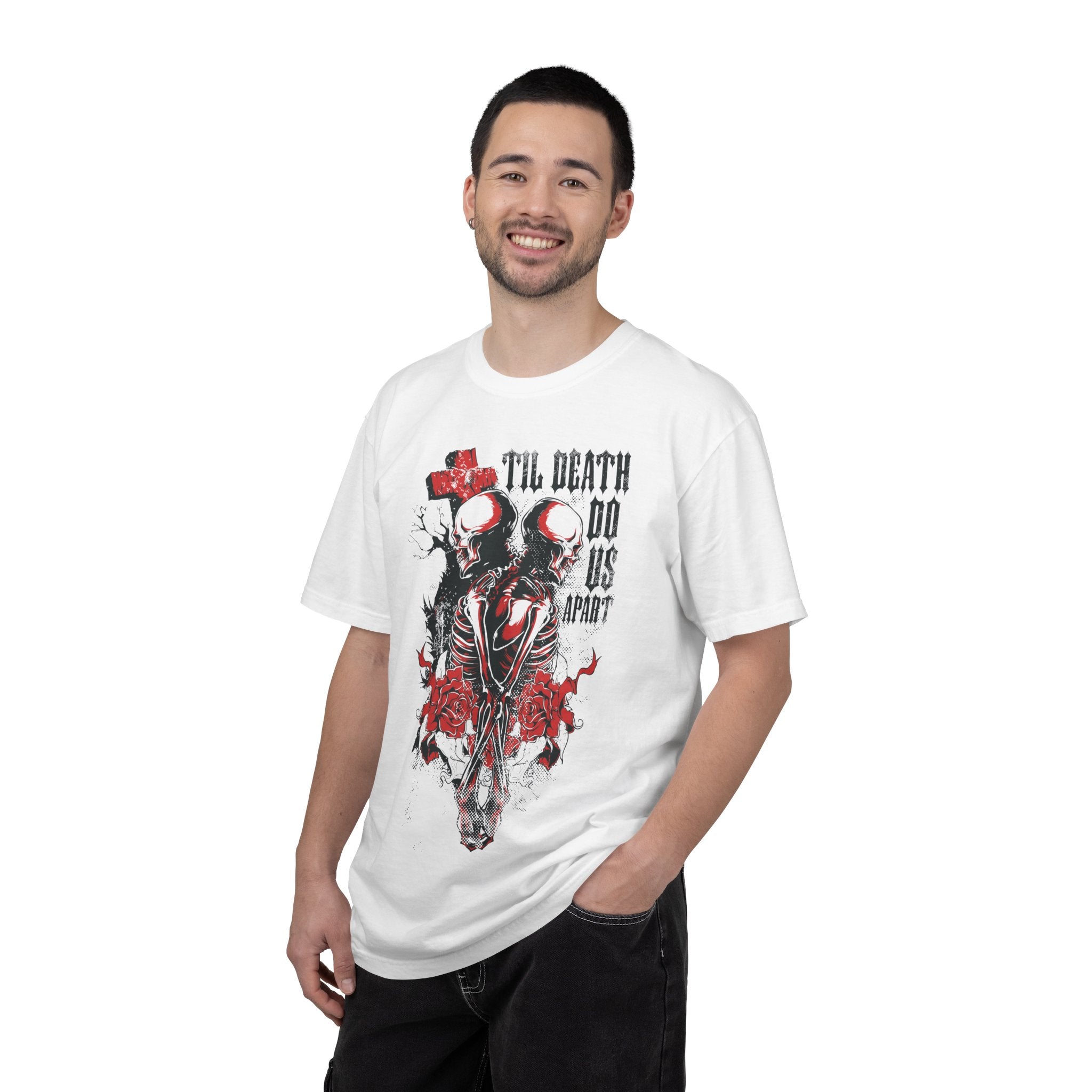 Till De*th Do Us Apart” Gothic Graphic T-Shirt