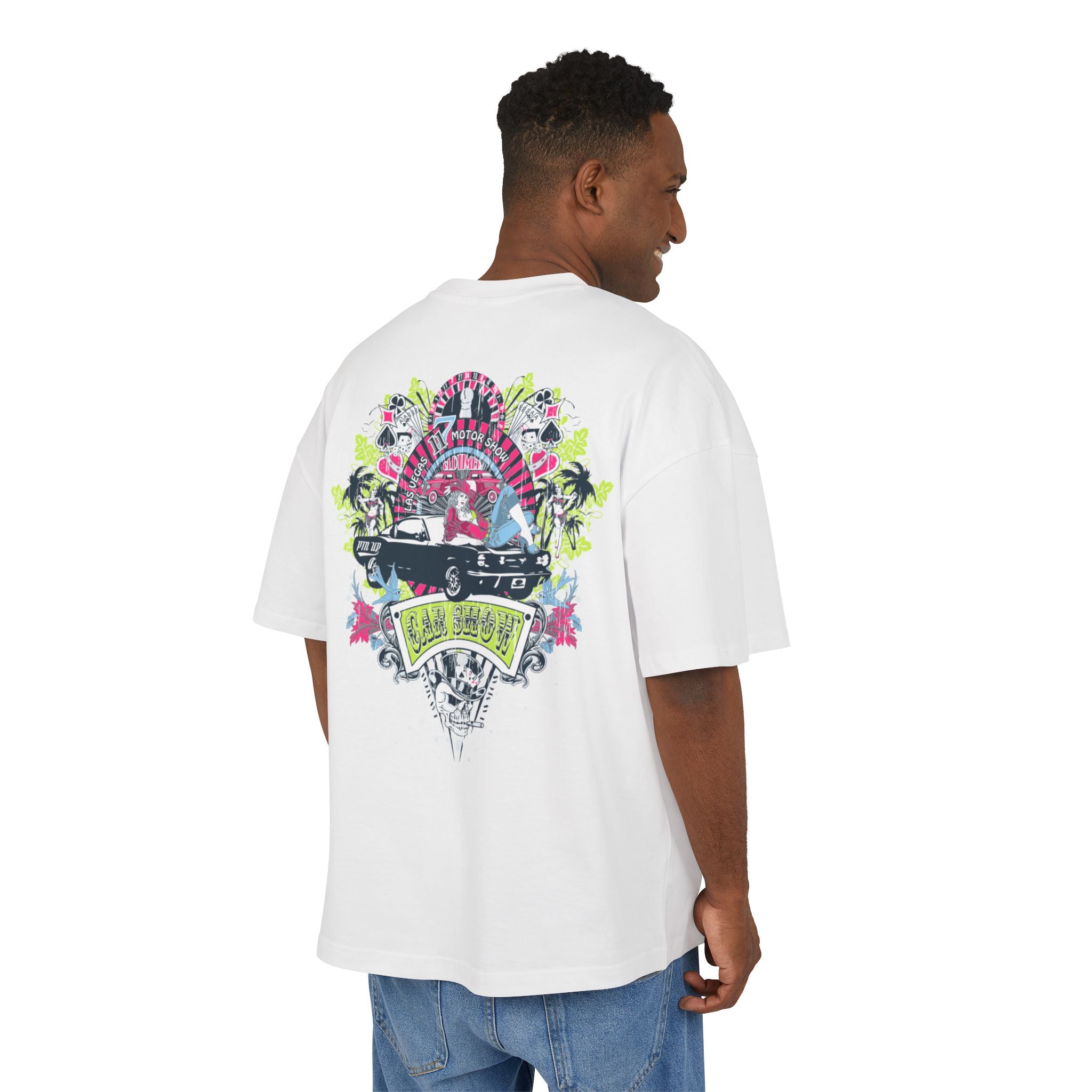 Vintage Car Show Unisex Oversized Graphic Tee
