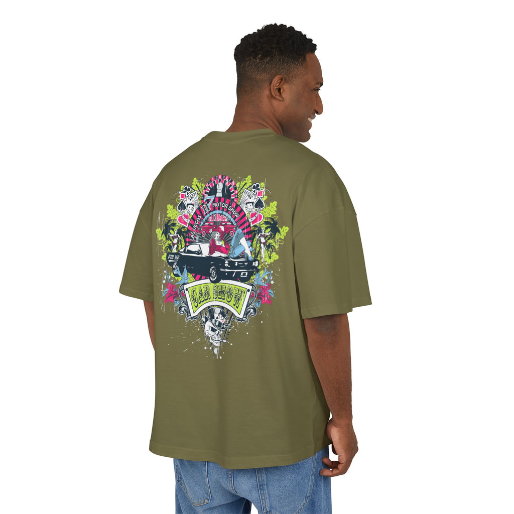 Vintage Car Show Unisex Oversized Graphic Tee
