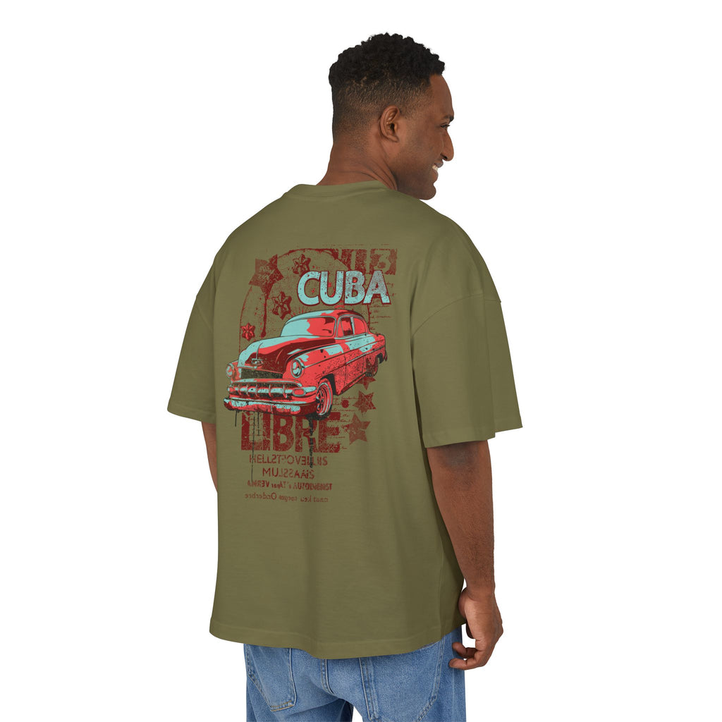 Cuba Libre Vintage Car Unisex Oversized Graphic Tee