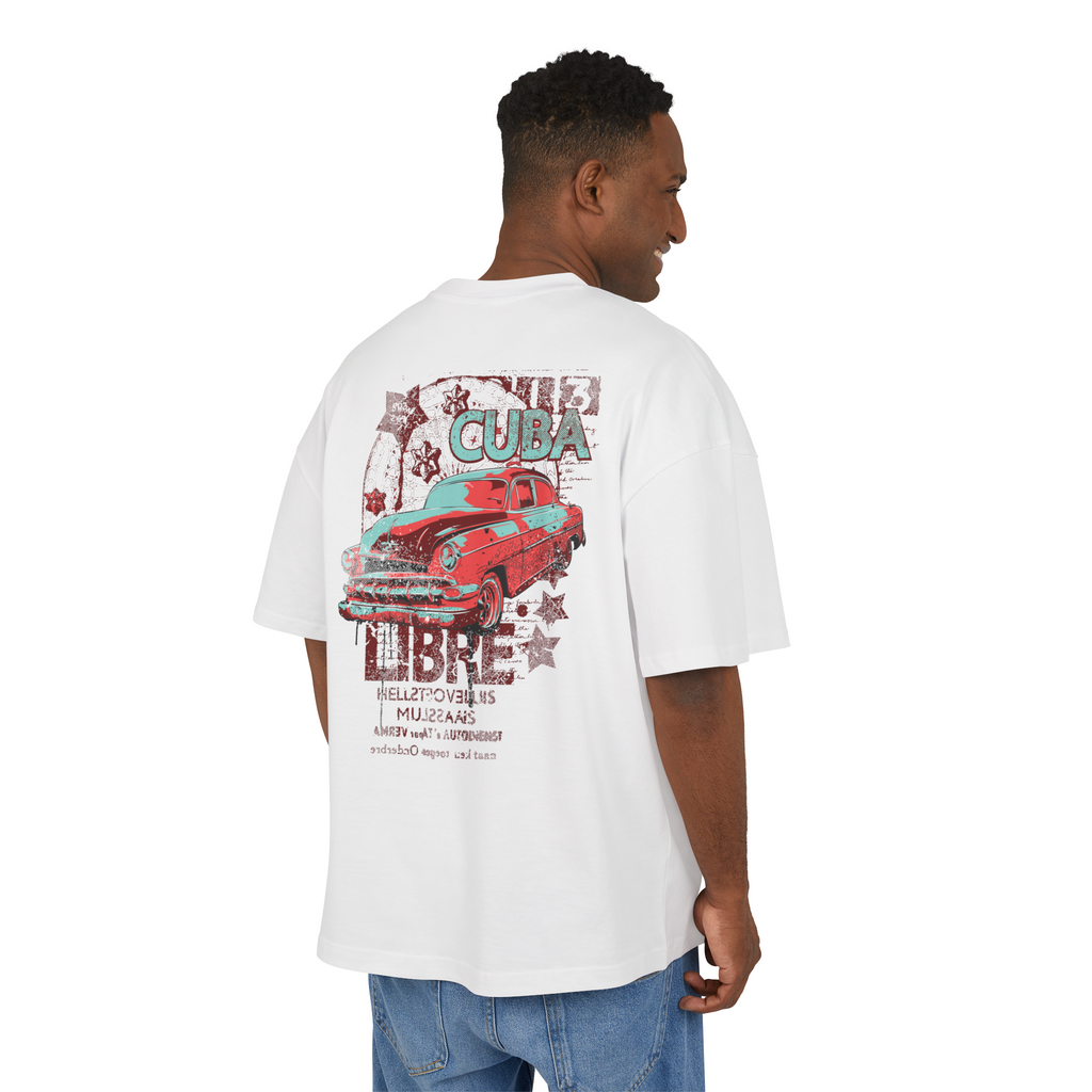 Cuba Libre Vintage Car Unisex Oversized Graphic Tee