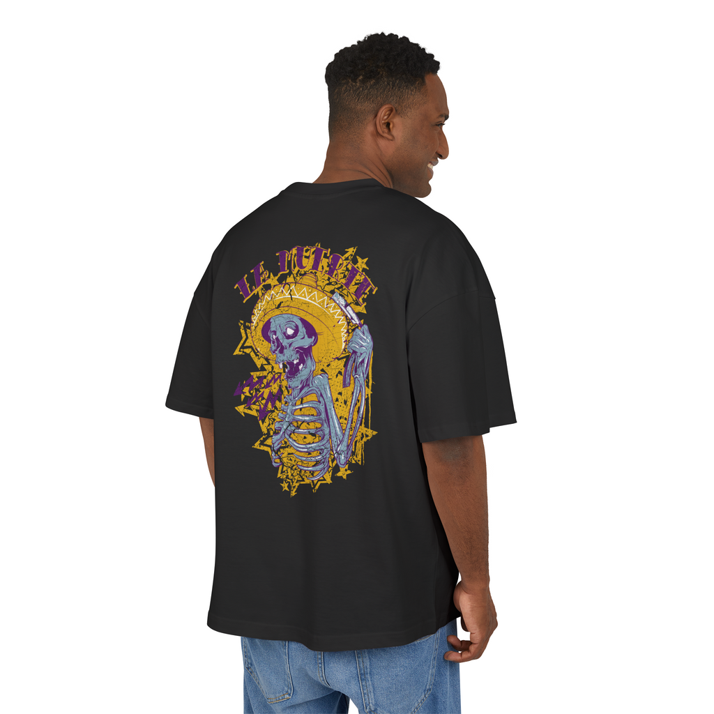 La Muerte Skeleton Graphic Unisex Drop-Shoulder Oversized Tee