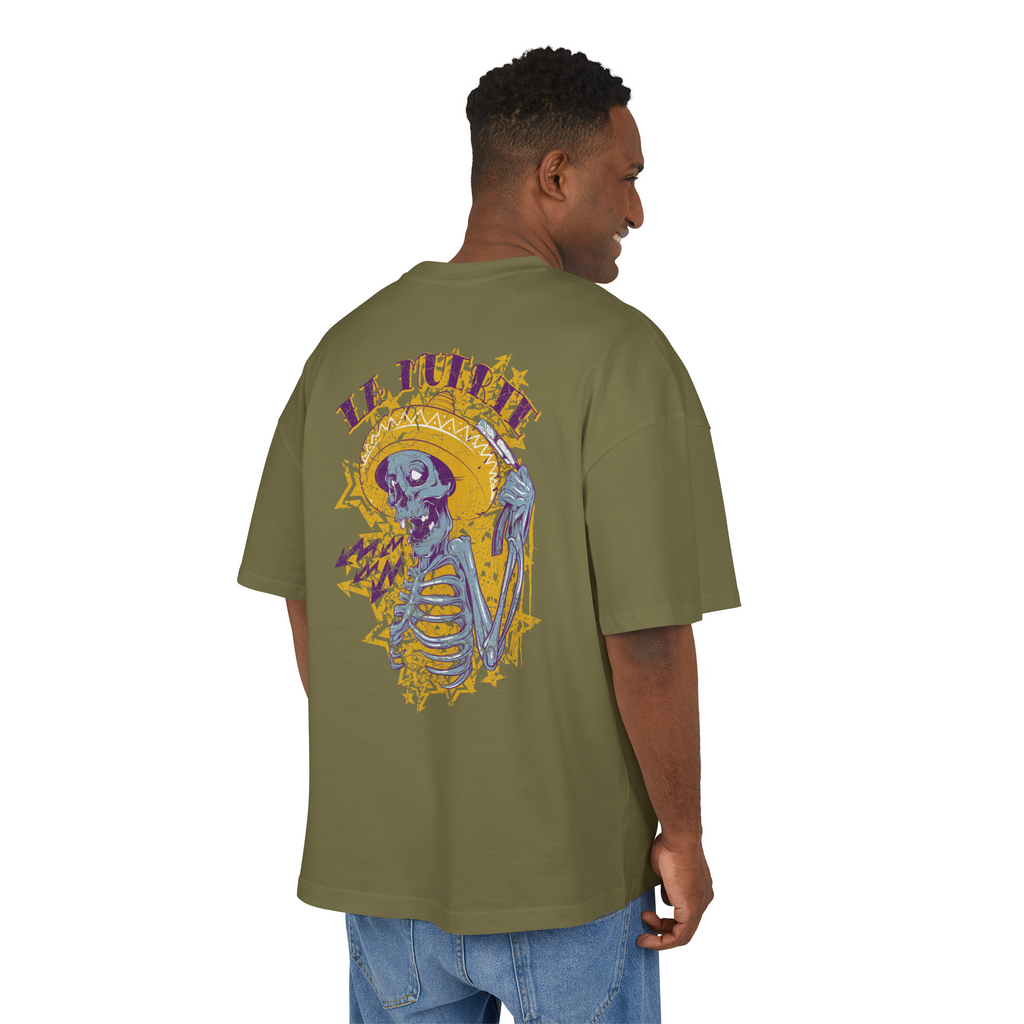 La Muerte Skeleton Graphic Unisex Drop-Shoulder Oversized Tee