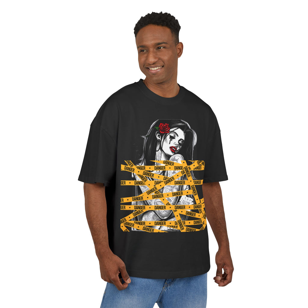 Dark Rose Unisex Streetwear Graphic Oversized Tee