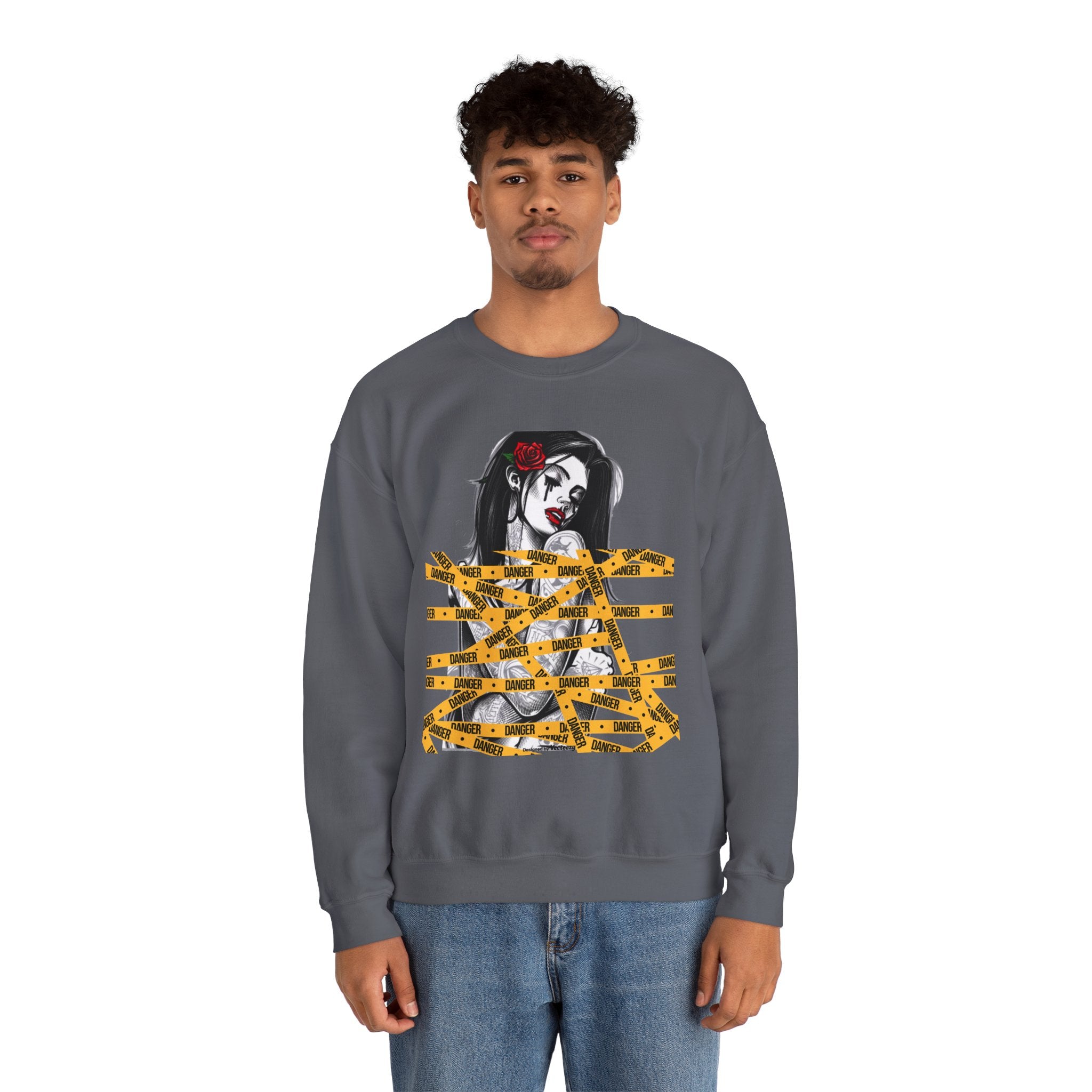 Dark Rose Unisex Premium Streetwear Graphic Sweatshirt