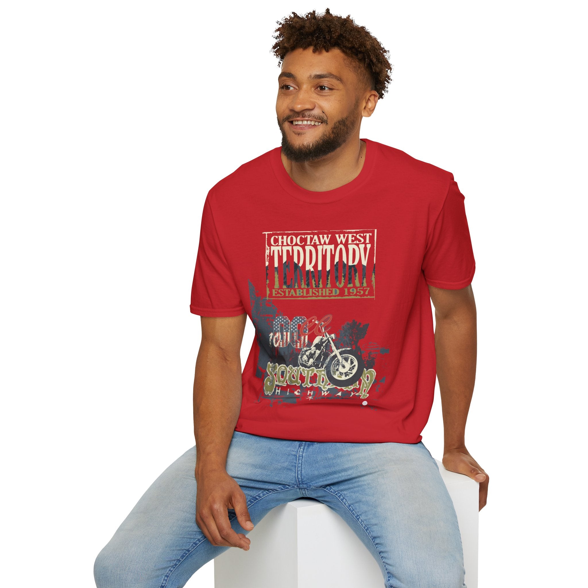 Vintage Motorcycle Artwork Unisex Graphic T-Shirt