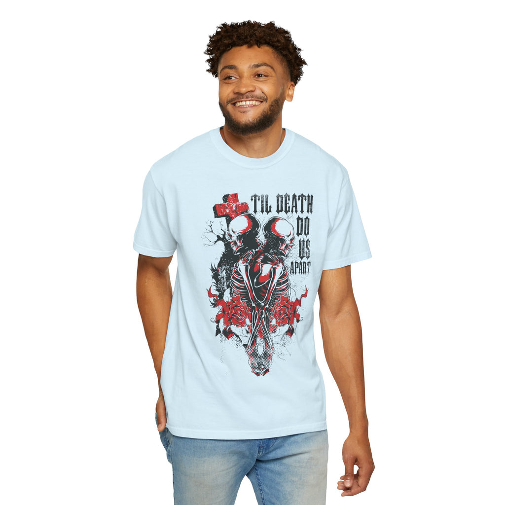 Till De*th Do Us Apart” Gothic Graphic T-Shirt