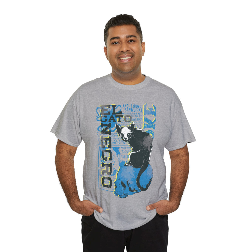 Black Cat Skull Graphic Unisex T-Shirt