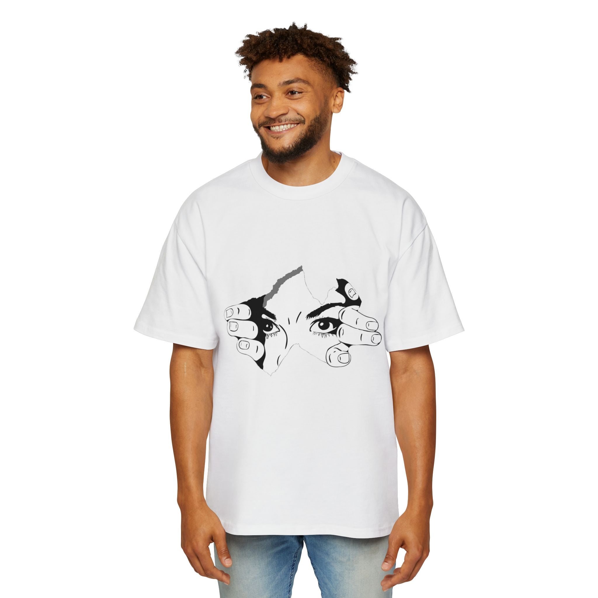 Mystic Eyes Unisex Graphic Drop Shoulder Oversized Tee