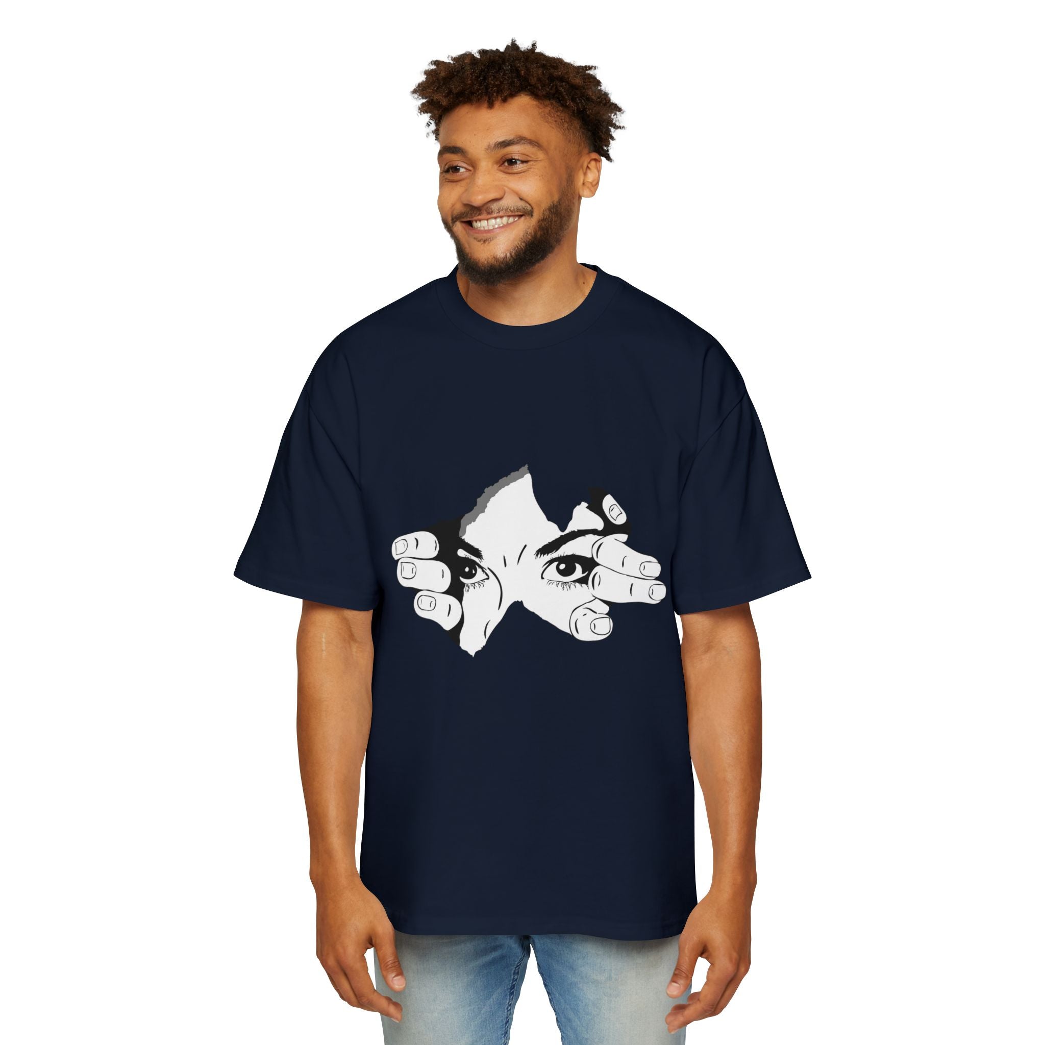 Mystic Eyes Unisex Graphic Drop Shoulder Oversized Tee